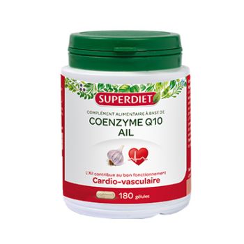 Coenzym Q10 + Knoblauch Super Diet - Packung mit 180 Kapseln