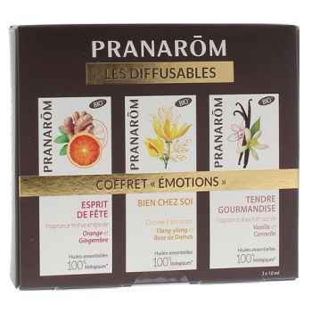 Coffret Emotionen Die Diffusoren Pranarom - Set mit 3 Fläschchen à 10ml
