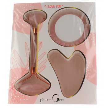 Rosenquarz-Set I love you PharmaGem - Set mit 3 Produkten