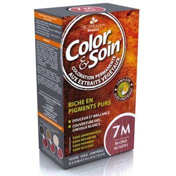 Farbe & Pflege permanente Haarfarbe Mahagoni Blond 7M Die 3 Eichen - 1 Set