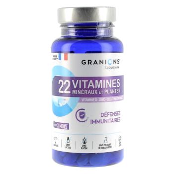 22 Vitamine, Mineralien und Pflanzen Granions - Packung mit 90 Tabletten