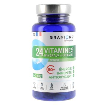 24 Vitamine Mineralien und Pflanzen Senior Granions - Packung mit 90 Tabletten