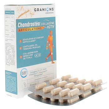 Chondrostéo Gelenk-Kollagen aktiv Granions - Packung mit 30 Kapseln