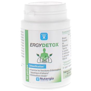 Ergydetox Entgiftung Nutergia - Packung mit 60 Kapseln