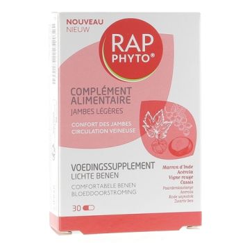 Nahrungsergänzungsmittel für leichte Beine Rap Phyto - Packung mit 30 Kapseln