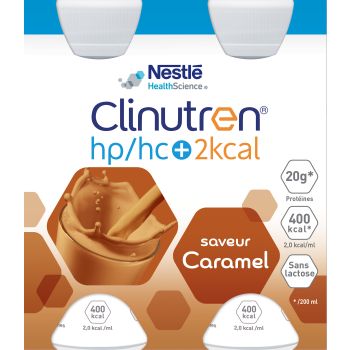 Clinutren HP/HC +2Kcal Karamellgeschmack - 4 Flaschen à 200 ml