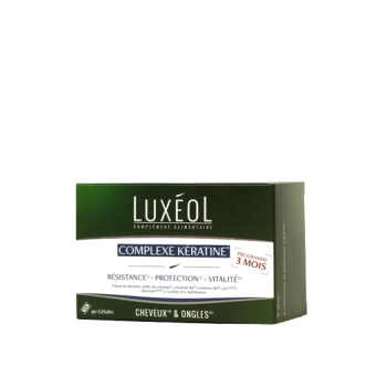 Komplexes Keratin-Programm 3 Monate Luxéol - Packung mit 90 Kapseln