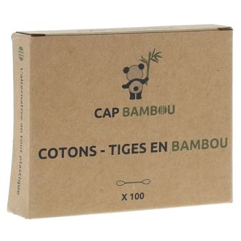 Bambus-Q-Tips Cap Bambou - Schachtel mit 100 Q-Tips