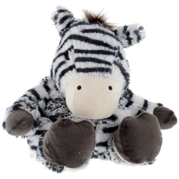 Gemütliches Wärmflaschen-Zebra Soframar - 1 Kuscheltier von 30 cm