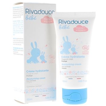 Bio-Feuchtigkeitscreme für Gesicht und Körper für Babys Rivadouce - 50 ml Tube