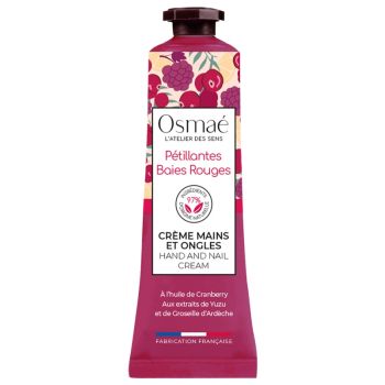 Hände- und Nagelcreme Sprudelnde rote Beeren Osmaé - Tube mit 30 ml