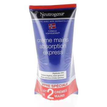 Neutrogena Handcreme Express-Absorption - 2er-Pack mit 75 ml Tuben