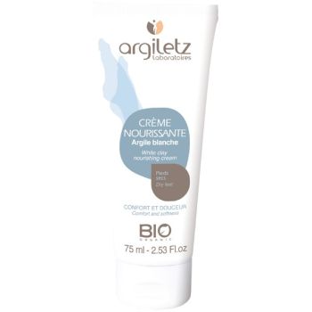 Nährende Creme für trockene Füße mit weißer Bio-Tonerde Argiletz - Tube mit 75 ml