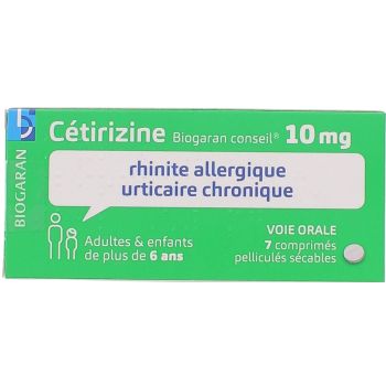 Cétirizin Biogaran Beratung 10mg - 7 teilbare Filmtabletten