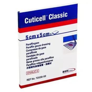 Cuticell classic Paraffin-Gaze-Kompressen BSN Medical - 5 Kompressen von 5 cm x 5 cm