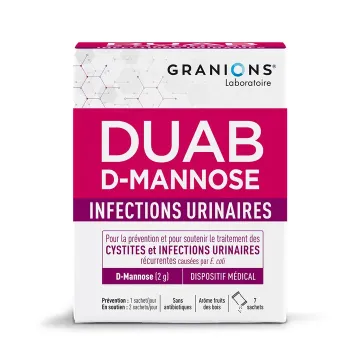 DUAB D-Mannose Harnwegsinfektionen Granions - Schachtel mit 7 Beuteln
