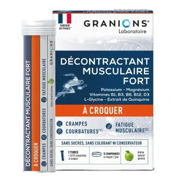 Starkes Muskelrelaxans Granions - Packung mit 2x15 Kautabletten