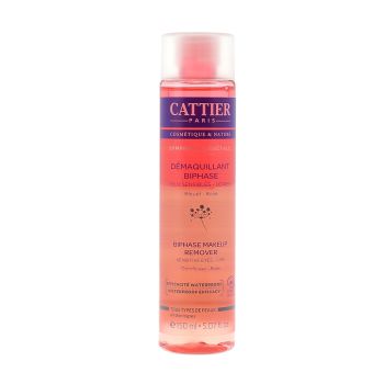 Zweiphasen-Make-up-Entferner für empfindliche Augen und Lippen von Cattier - Flasche mit 150 ml