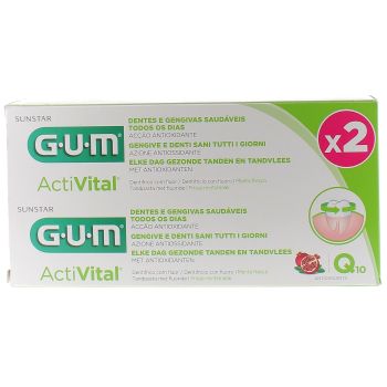 AktivVital Zahnpasta für gesundes Zahnfleisch und Zähne im Alltag GUM - 2 Tuben à 75 ml