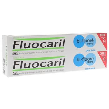 Zahnpasta mit zwei Fluoriden 145mg Zahnfleisch Fluocaril - 2 Tuben à 75ml