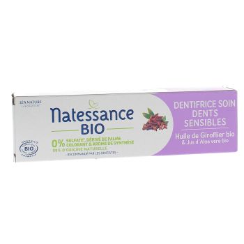 Bio-Zahnpasta für empfindliche Zähne Natessance - 75 ml Tube
