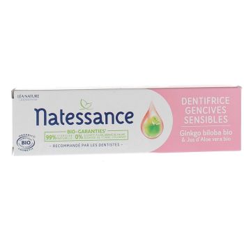 Bio-Zahnpasta für empfindliches Zahnfleisch Natessance - 75 ml Tube