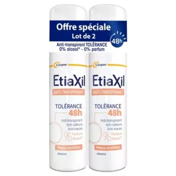 Antitranspirant-Deodorant 48h Toleranz für empfindliche Haut Etiaxil - 2er Pack mit 150ml Sprays