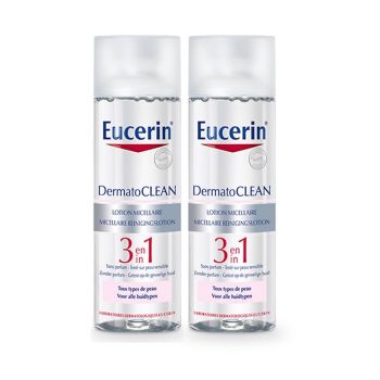 Dermatoclean Mizellenlotion 3 in 1 Eucerin - 2er Pack mit 400 ml Flaschen