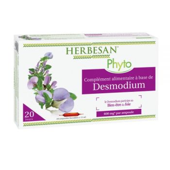 Desmodium Wohlbefinden der Leber Herbesan - Schachtel mit 20 Ampullen