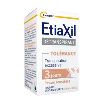 Deotranspirant Komfort+ Behandlung starker Schweißbildung Empfindliche Haut Achseln Etiaxil - Roll-on mit 15 ml