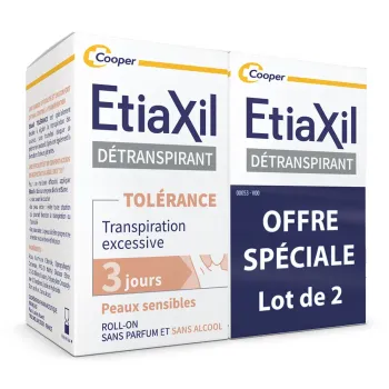 Entgiftendes Antitranspirant Etiaxil - 2er-Pack mit 15 ml Roll-ons für übermäßiges Schwitzen