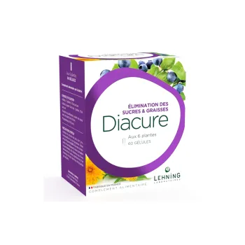 Diacure Zucker- und Fettelimination Lehning - Packung mit 60 Kapseln