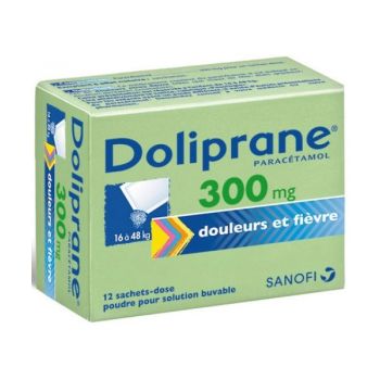 Doliprane 300mg Pulver zur Herstellung einer Lösung zum Trinken - Packung mit 12 Beuteln
