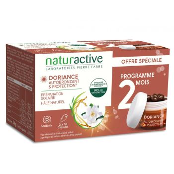 Doriance Selbstbräuner und Schutz Naturactive - Packung mit 2x30 Kapseln