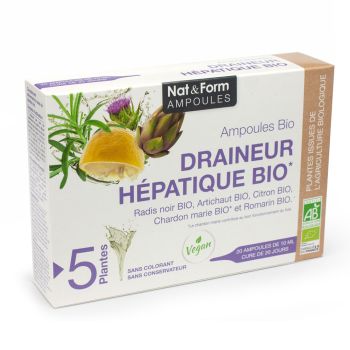 Bio Leberdrainage Nat&Form - Packung mit 20 Ampullen
