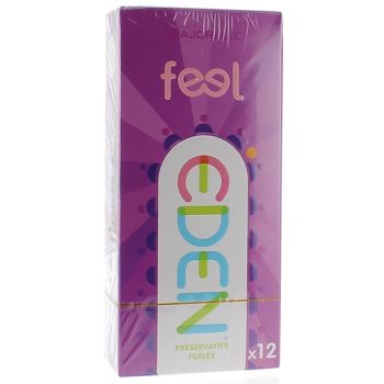 Eden Kondome Feel genoppt Laboratoire Majorelle - Schachtel mit 12 Kondomen
