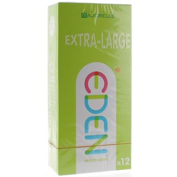 Eden Extra große, gleitfähige Kondome Laboratoire Majorelle - Schachtel mit 12 Kondomen