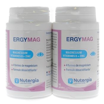 Ergymag Magnesium Nutergia - 2er Pack mit 90 Kapseln