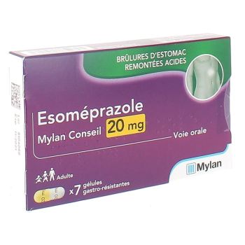 Esomeprazol 20 mg Mylan - 7 magensaftresistente Kapseln