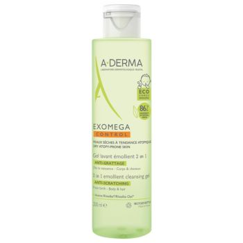 Exomega Control Gel reinigende Emulsion A-derma - Flasche mit 200 ml