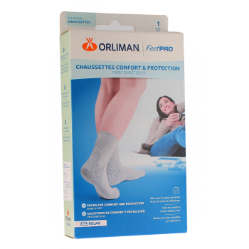 FeetPAD Socken Komfort und Schutz für diabetische Füße unisex Orliman - ein Paar