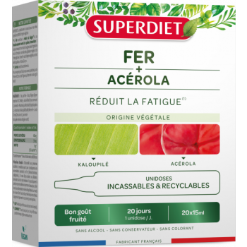 Eisen + Acerola Superdiet - Packung mit 20 Einzeldosen