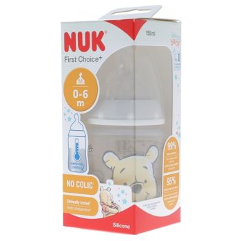 First Choice + Disney Winnie the Pooh Baby Bottle 0-6 Months NUK - 150ml Bottle