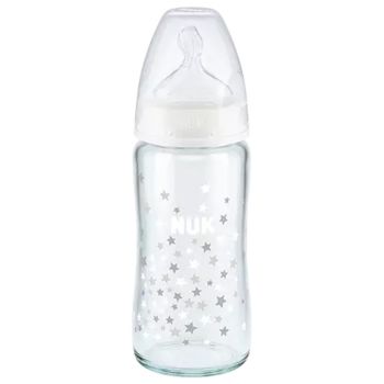 First Choice + Glasflasche 0-6 Monate NUK - Flasche mit 240 ml