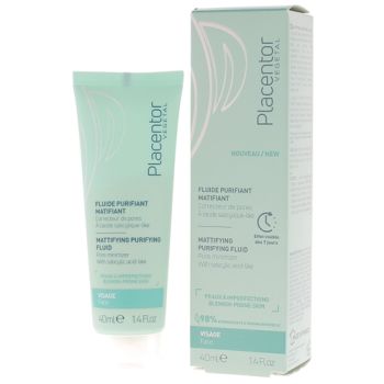 Reinigende und mattierende Flüssigkeit für problematische Haut Placentor vegetal - 40ml Tube