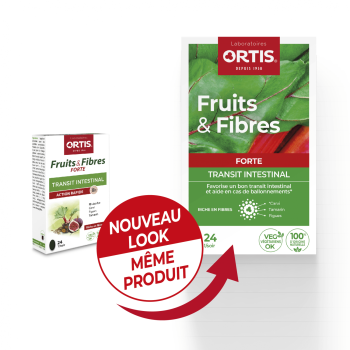 Fr&uuml;chte & Fasern starker Darmtransit schnelle Wirkung Ortis - Packung mit 24 Tabletten
