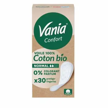 Komfort Bio-Baumwoll-Slipeinlagen normal Vania - Schachtel mit 30 Slipeinlagen