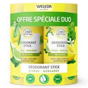 Deodorant Stick Citrus Bergamot Weleda - 2er Pack mit 50g Sticks
