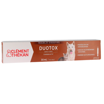 Duotox Verdauungsstörungen Hunde und Katzen Clément Thékan - orale Paste von 30g mit Spritze