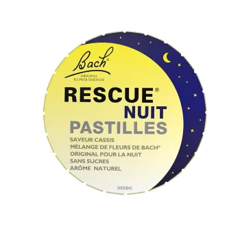 Bach-Blüten Rescue Nacht Pastillen Cassis Geschmack Famadem - 50g Dose